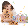 ZESTAW 2W1 CAPYBARA 35 CM + ALBUM Z NAKLEJKAMI TOREBKA PREZENT DLA DZIECKA