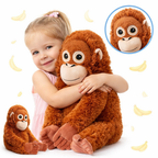 DUŻY PLUSZOWY ORANGUTAN DJUNGELSKOG 60 CM MASKOTKA MAŁPKA PRZYTULANKA
