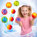 PIŁKA SKACZĄCA MOON BALL SUPER BOUNCE RAINBOW ANTYSTRESOWA LOSOWY ZABAWKA