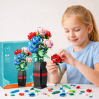 KLOCKI BUKIET KWIATÓW W WAZONIE 757 EL. ZESTAW DEKORACYJNY FLOWERS PREZENT