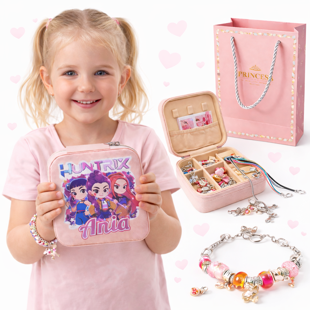 ZESTAW HUNTRIX DO TWORZENIA BRANSOLETEK CHARMS I NASZYJNIKÓW PRINCESS DIY