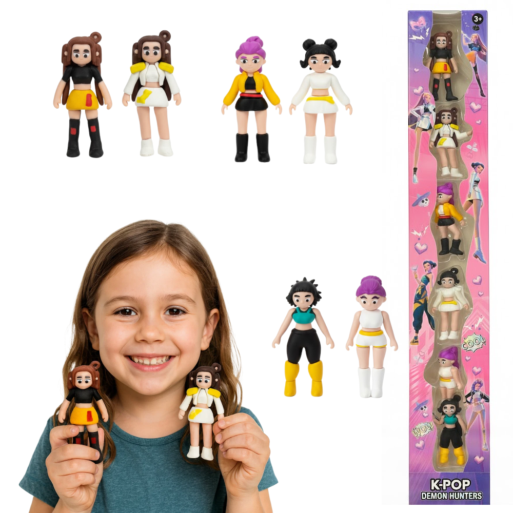 K-POP DEMON HUNTERS: ZESTAW KOLEKCJONERSKICH FIGUREK (6 SZT.)
