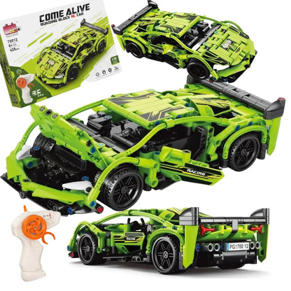 ZESTAW KONSTRUKCYJNY COME ALIVE RACING CAR SAMOCHÓD Z KLOCKÓW 428 + PILOT