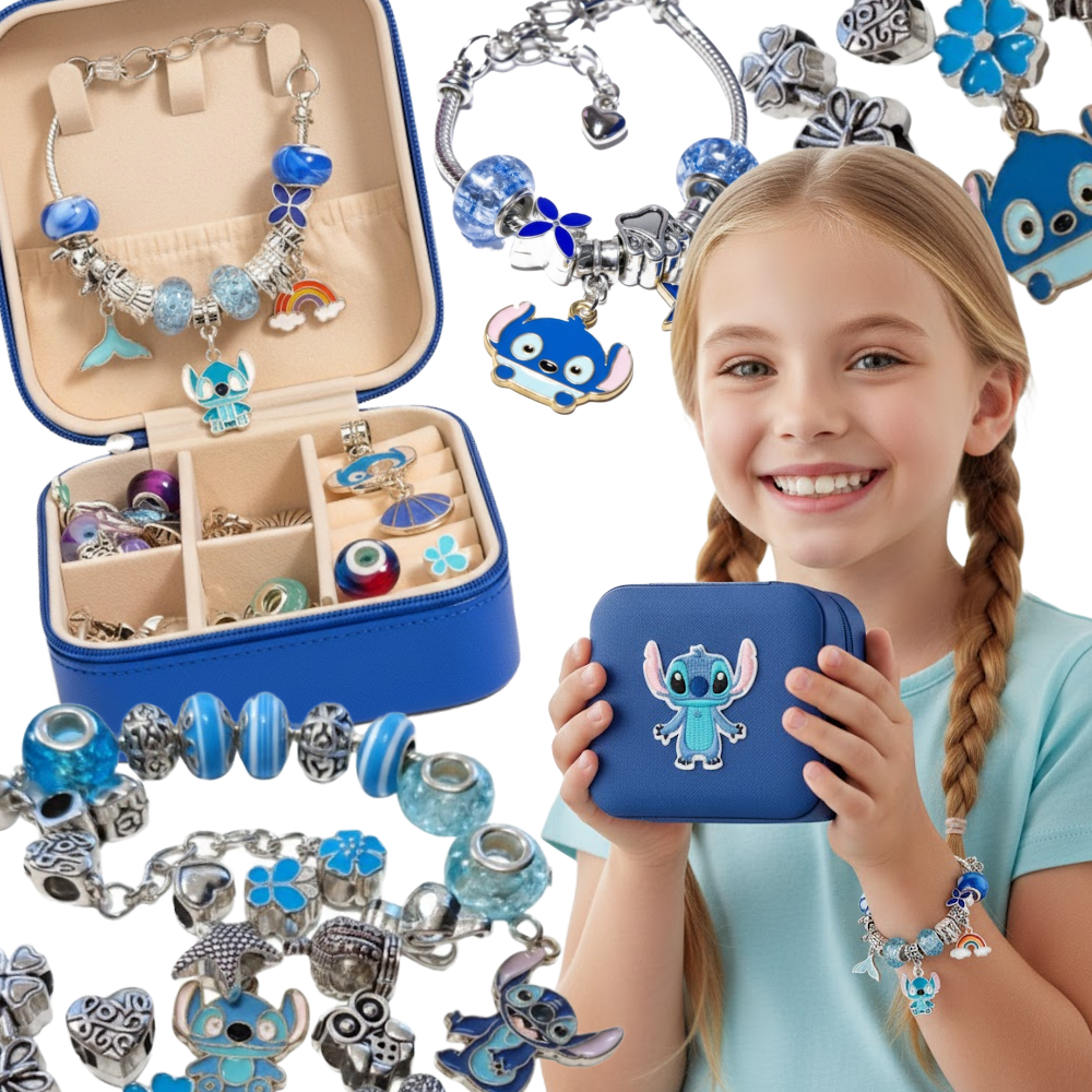 DZIECIĘCY ZESTAW KREATYWNY DO TWORZENIA BRANSOLETEK ZAWIESZEK DIY