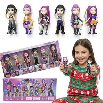 Figurki K-POP Demon Hunters – zestaw 6 lalek bohaterów akcji