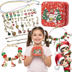 XMAS DIY ZESTAW DO ROBIENIA BRANSOLETEK BIŻUTERII KORALIKI ŚWIĄTECZNE