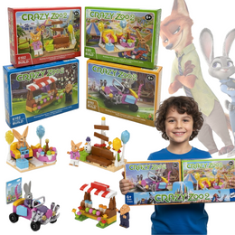 ZESTAW KLOCKÓW CRAZY ZOO 2 KLOCKI KONSTRUKCYJNE 4W1 ZWIERZĘTA ZWIERZOGRÓD