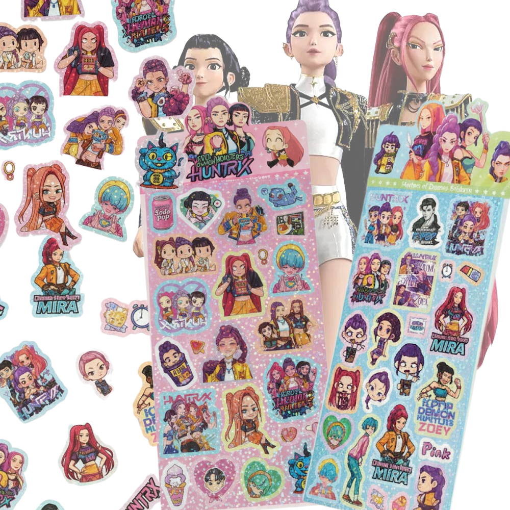 NAKLEJKI „ŁOWCY DEMONÓW” ZESTAW 2w1 RUMI MIRA ZOEY