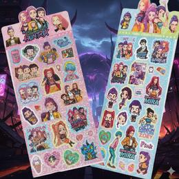 NAKLEJKI „ŁOWCY DEMONÓW” ZESTAW 2w1 RUMI MIRA ZOEY