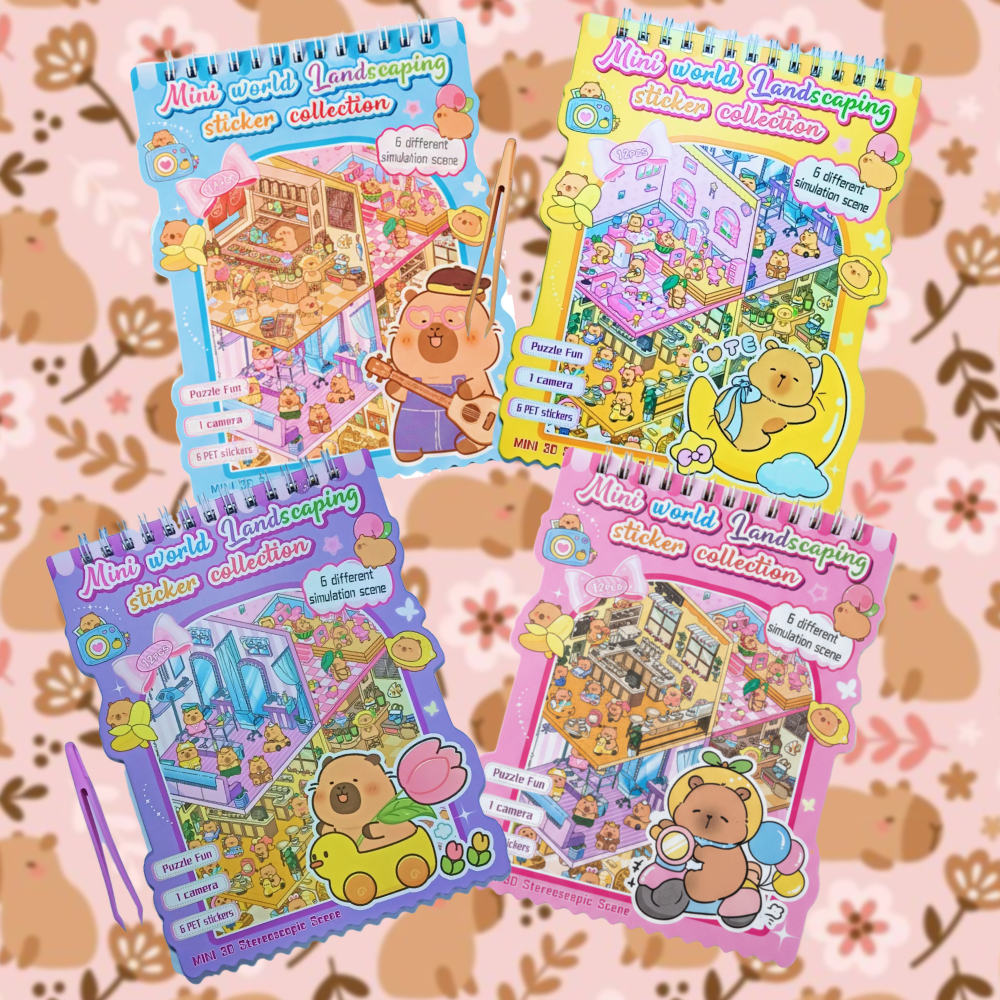 ZRÓB TO SAM WYKLEJANKA ANTYSTRESOWA KAPIBARA DREAM HOUSE NAKLEJKI DIY