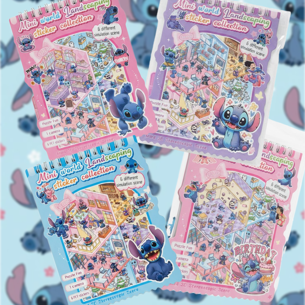 ALBUM Z NAKLEJKAMI WYKLEJANKA ANTYSTRESOWA 3D ROOMBOX STICKERS