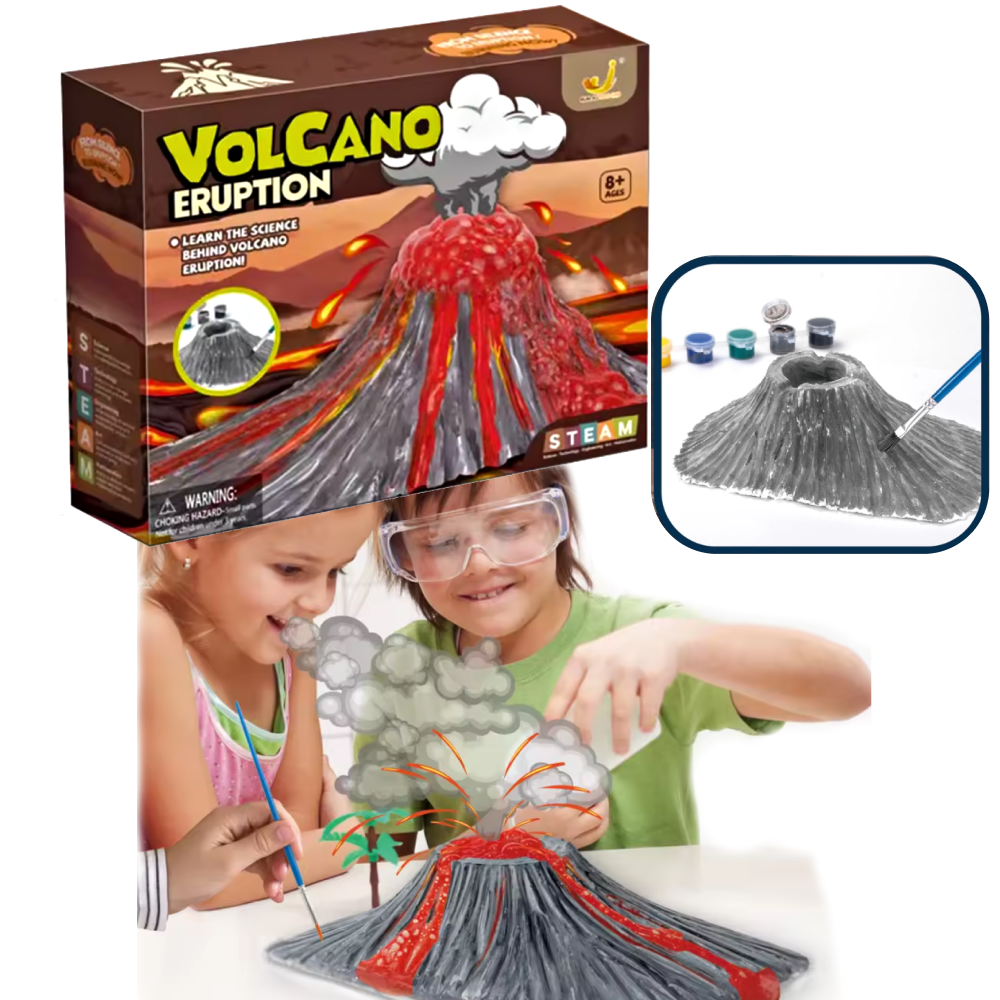 ZESTAW DO EKSPERYMENTÓW DIY "ERUPCJA WULKANU" — STWÓRZ SWÓJ KRATER I WYBUCH!