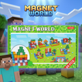 MAGNETYCZNY KONSTRUKTOR "MINECRAFT WORLD" (66 ELEMENTÓW) — ZBUDUJ SWÓJ NIEPOWTARZALNY PIKSELOWY ŚWIAT