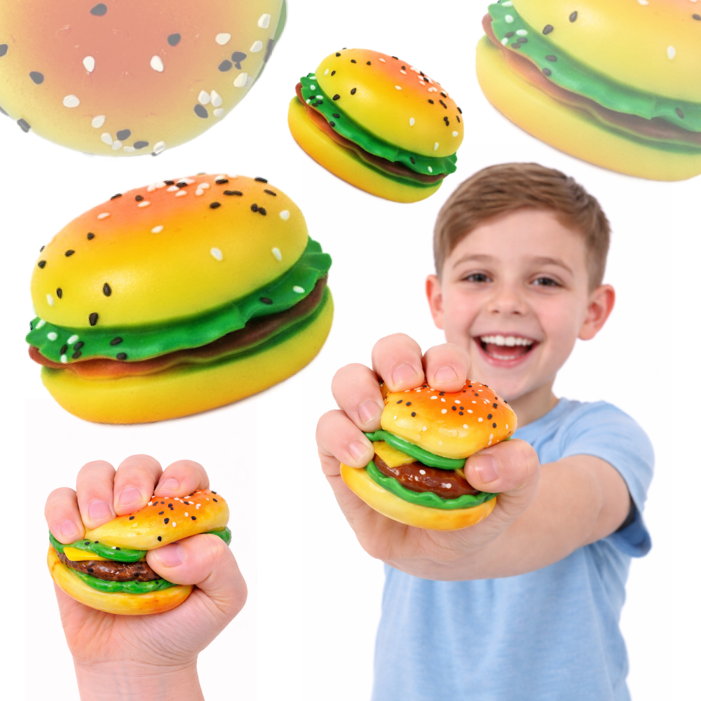 SQUISHY TABA ŁAPKA BURGER 7 CM – EKSKLUZYWNY GNIOTEK ANTYSTRESOWY