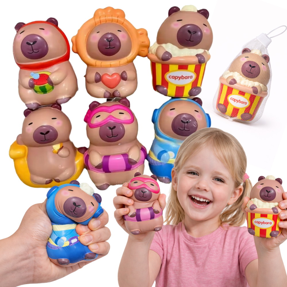 SQUISHY KAPIBARA ANTYSTRESOWA ZABAWKA SQUISH 10 CM CAPYBARA GNIOTKI
