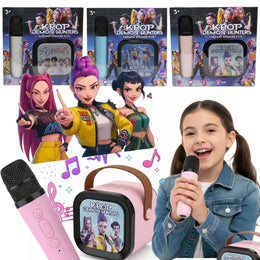 ZESTAW KARAOKE BLUETOOTH + 1 BEZPRZEWODOWY MIKROFON K-POP DEMON HUNTERS