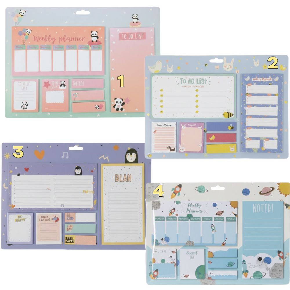 ZESTAW NOTESÓW + WEEKLY PLANNER + TO DO LIST KAWAII AESTHETIC