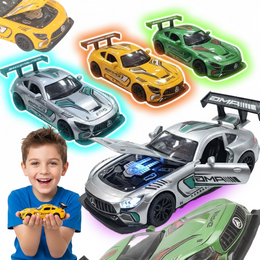 METALOWY KOLEKCJONERSKI SAMOCHÓD SPORTOWY MERCEDES GT2 PRO 1:24 SPORTCAR