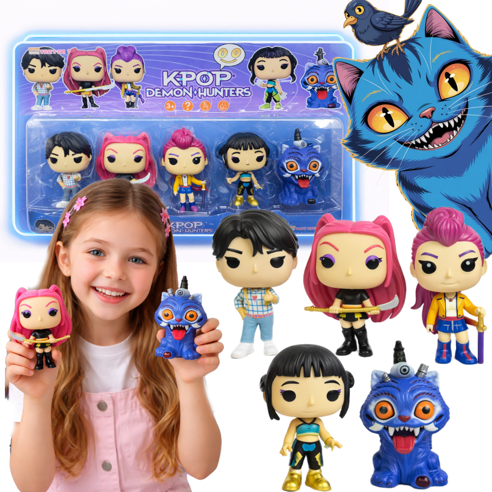ZESTAW FIGUREK K-POP DEMON HUNTERS 5 FIGUREK | OŁOWCY DEMONÓW PREZENT