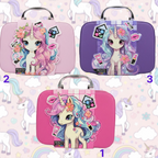 KUFEREK KOSMETYKÓW DLA DZIECI ZESTAW DO MAKIJAŻU W WALIZECZCE JEDNOROŻEC