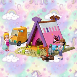 KLOCKI DREAM TOWN ZESTAW KEMPINGOWY Z NAMIOTEM + 2 FIGURKI (348 EL.)