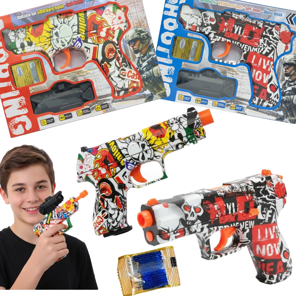 PISTOLET NA KULKI ŻELOWE (HYDROŻEL) + CELOWNIK 2 WERSJE PREZENT DLA CHŁOPCA