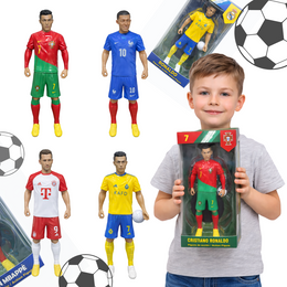 FIGURKA PIŁKARZA 30 CM Z PODSTAWKĄ I PIŁKĄ WYBIERZ SWOJĄ LEGENDĘ MBAPPÉ