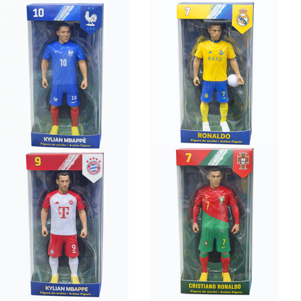 FIGURKA PIŁKARZA 30 CM Z PODSTAWKĄ I PIŁKĄ WYBIERZ SWOJĄ LEGENDĘ MBAPPÉ