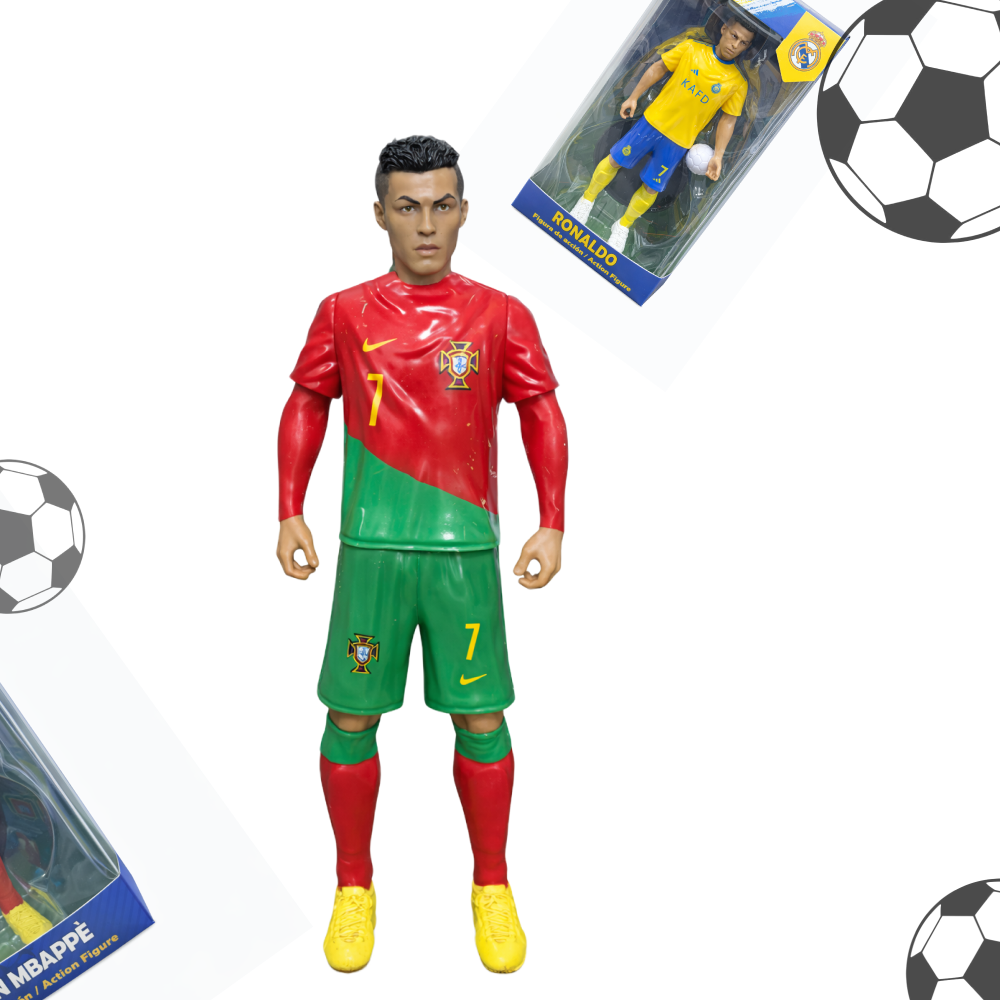 FIGURKA PIŁKARZA 30 CM Z PODSTAWKĄ I PIŁKĄ WYBIERZ SWOJĄ LEGENDĘ MBAPPÉ