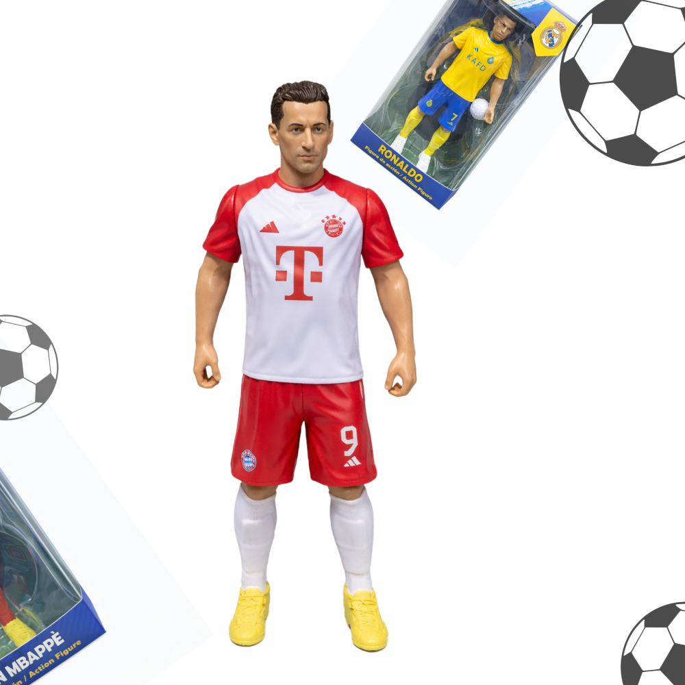 FIGURKA PIŁKARZA 30 CM Z PODSTAWKĄ I PIŁKĄ WYBIERZ SWOJĄ LEGENDĘ MBAPPÉ