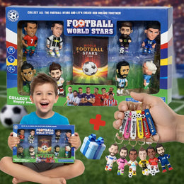 ZESTAW MINI FIGUREK PIŁKARZY 6CM FOOTBALL STARS + BRELOK GRATIS PREZENT