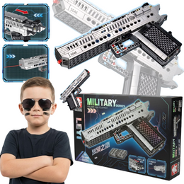 PISTOLET KONSTRUKCYJNY DLA DZIECI MILITARY SERIES 50AE 408 EL. KLOCKI