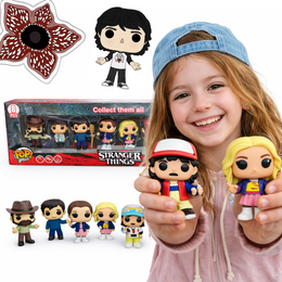ZESTAW FIGUREK POP SERIAL STRANGER THINGS 8 CM PREZENT DLA FANA ZABAWKA