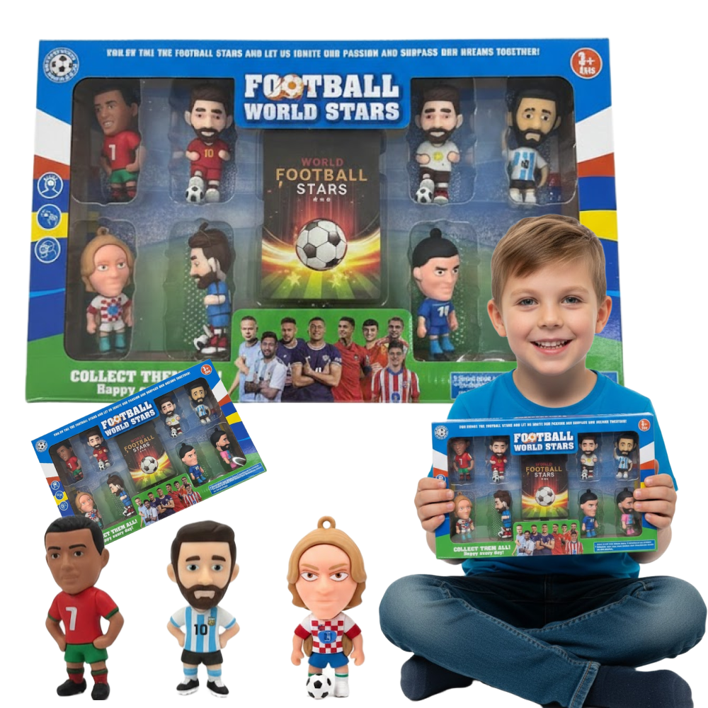 MEGAPAKA GWIAZD FUTBOLU! KOLEKCJONERSKI ZESTAW FIGUREK PIŁKARSKI
