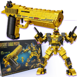 KLOCKI KONSTRUKCYJNE DESERT EAGLE 2W1 – PISTOLET & MECH | 503 ELEMENTY