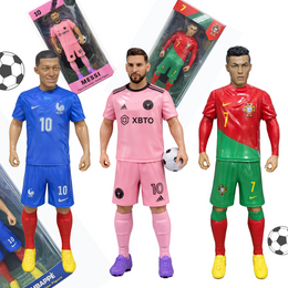 FIGURKA PIŁKARSKA 30 CM RONALDO MESSI MBAPPE Z PODSTAWKĄ PREZENT DLA KIBICA