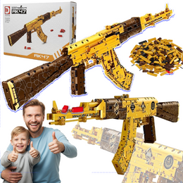 KLOCKI KONSTRUKCYJNE AK47 GOLDEN RIFLE 1548 ELEMENTÓW