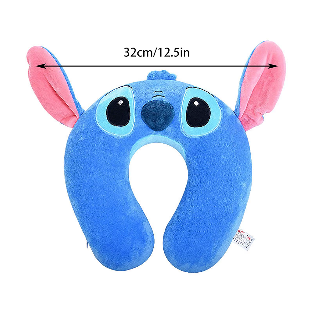 Poduszka podróżna Stitch / Angel – pod kark | niebieska / różowa