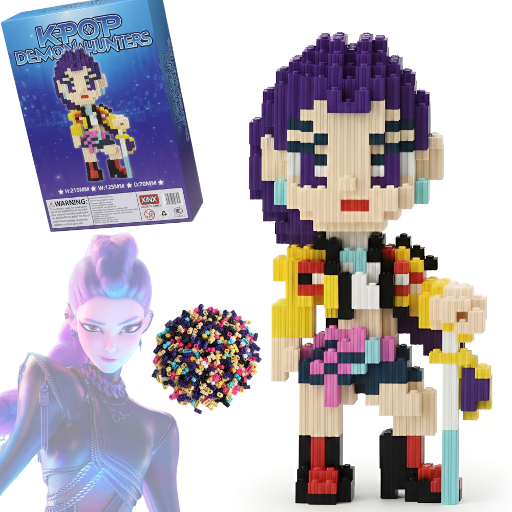 KLOCKI 3D FIGURKI KPOP DEMON HUNTERS – WYBIERZ SWOJĄ BOHATERKĘ