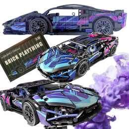 SAMOCHÓD SPORTOWY Z KLOCKÓW ZESTAW 1280 el. PREZENT DLA DZIECI I DOROSŁYCH