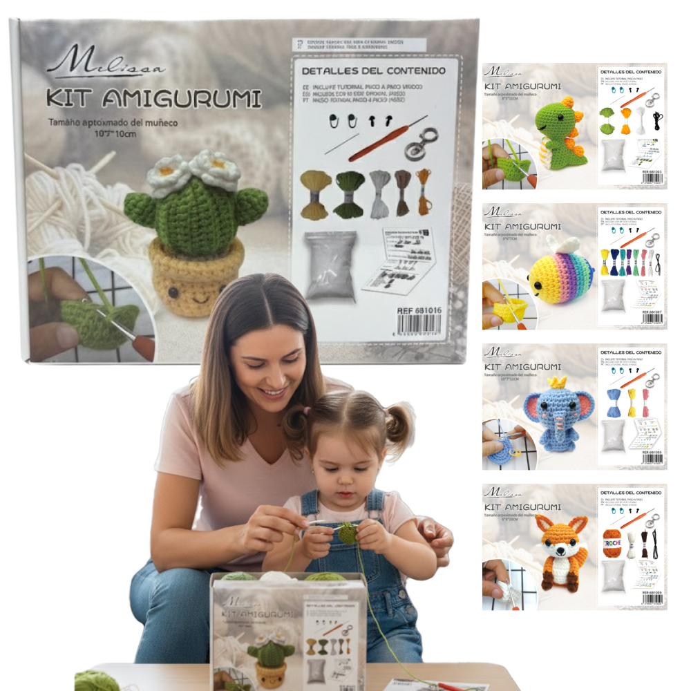 ZESTAW DIY AMIGURUMI ROBIENIE NA DRUTACH HOBBY KREATYWNOŚĆ ZWIERZĘTA