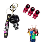 BRELOK SQUID GAME STRAŻNIK (KÓŁKO/KWADRAT/TRÓJKĄT) FIGURKA 3D 6.5 cm