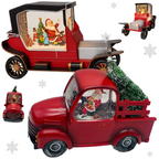 ŚWIĄTECZNY SAMOCHÓD LED ZE ŚNIEŻNĄ ZAMIECIĄ I MUZYKĄ