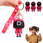 BRELOK SQUID GAME STRAŻNIK (KÓŁKO/KWADRAT/TRÓJKĄT) FIGURKA 3D 6.5 cm