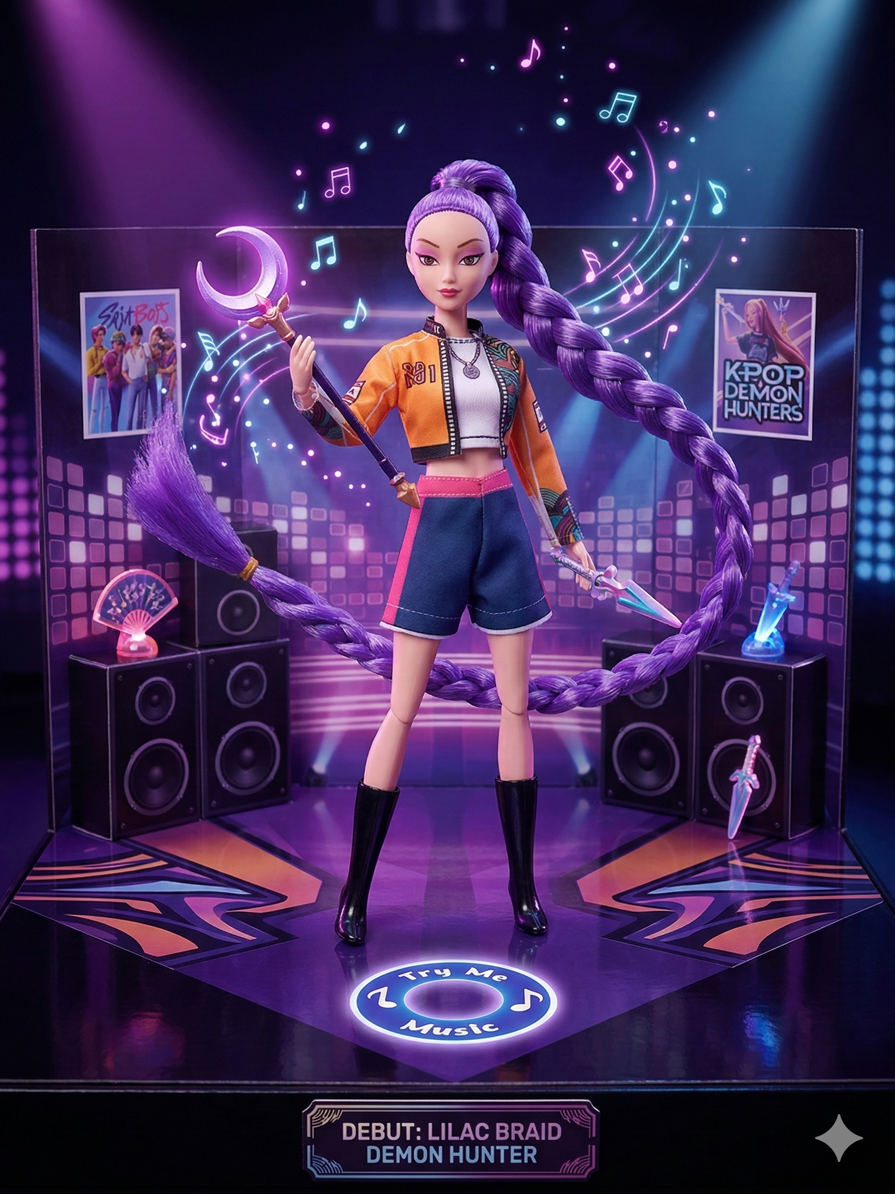 ZESTAW 3 ŚPIEWAJĄCYCH LALEK K-POP DEMON HUNTERS RUMI MIRA ZOEY 30 CM