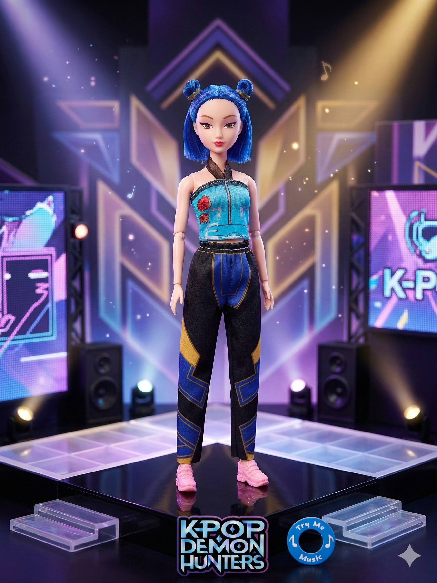 ZESTAW 3 ŚPIEWAJĄCYCH LALEK K-POP DEMON HUNTERS RUMI MIRA ZOEY 30 CM