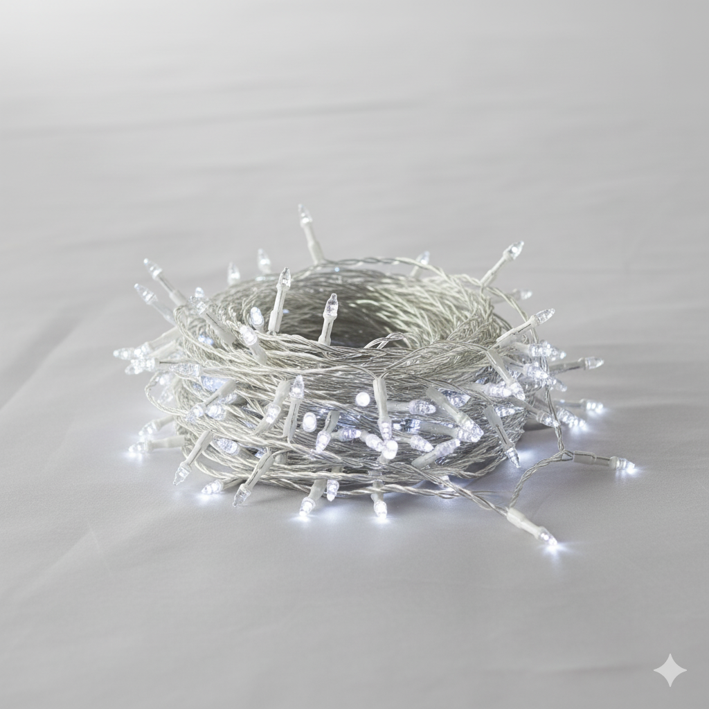 LAMPKI ZEWNĘTRZNE SOPLE  300/500 LED • NEUTRALNA BIEL + FLASH (20/25 M), GIRLANDA SOPLE, GIRLANDA SOPELKI, SOPLE LODU, KURTYNA SOPELKI