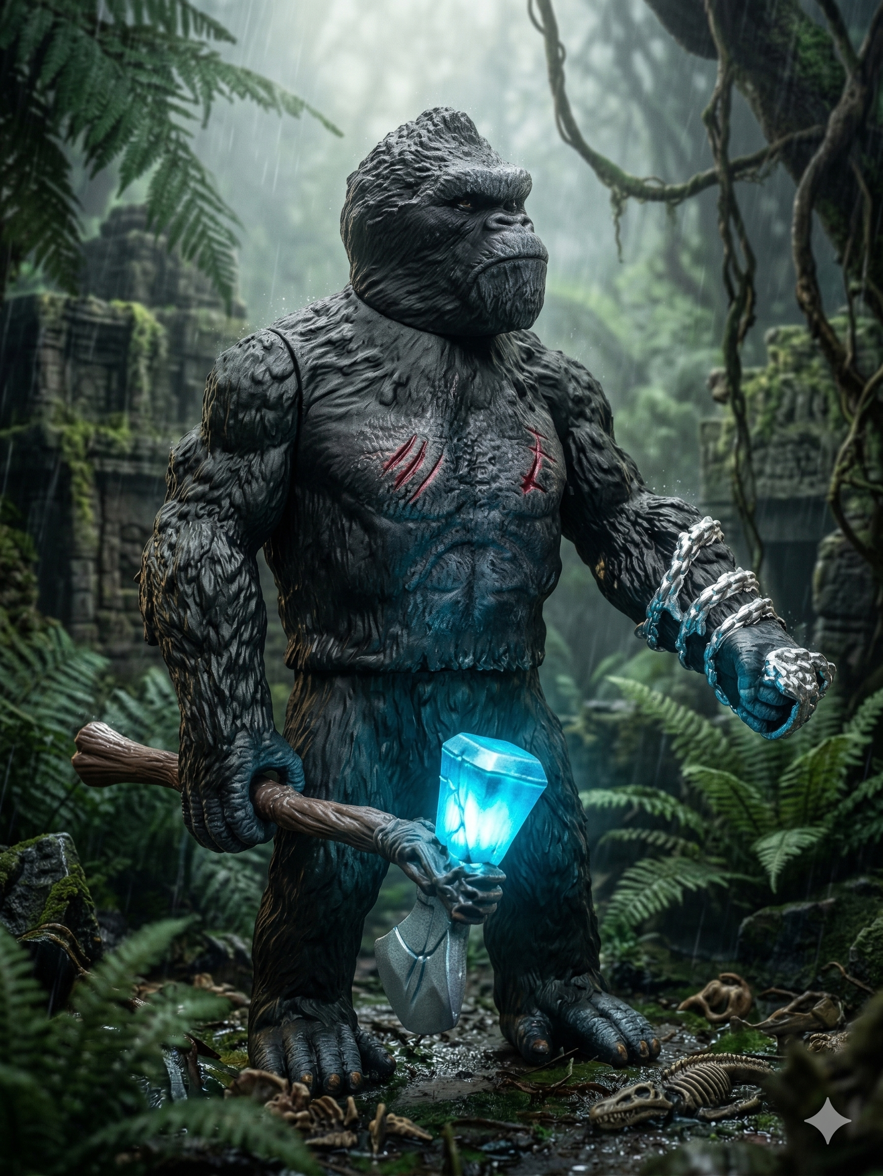 FIGURKA KING KONG 31 CM RUCHOMA SKULL ISLAND PREZENT DLA DZIECKA ZABAWKA