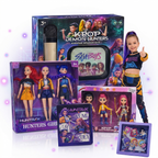 ZESTAW 5W1 KPOP HUNTERS LALKI 15CM + LALKI 30CM + MIKROFON + FIGURKI +KARTY