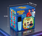 GŁOŚNIK BLUETOOTH DLA DZIECI MIKROFON BEZPRZEWODOWY USB FOOTBALL STARS LED